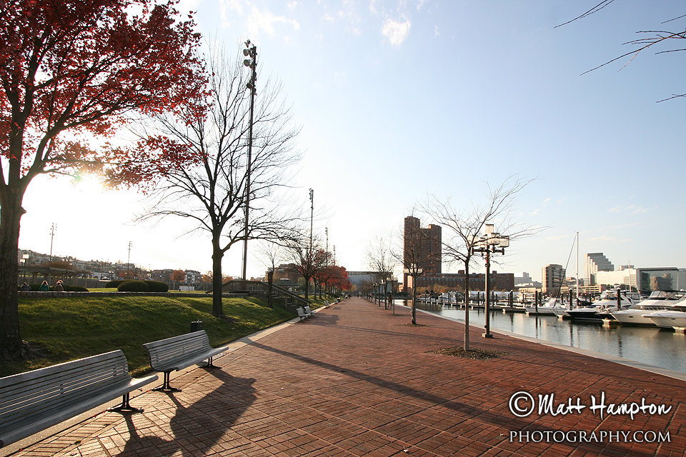 Baltimore waterfront and marina